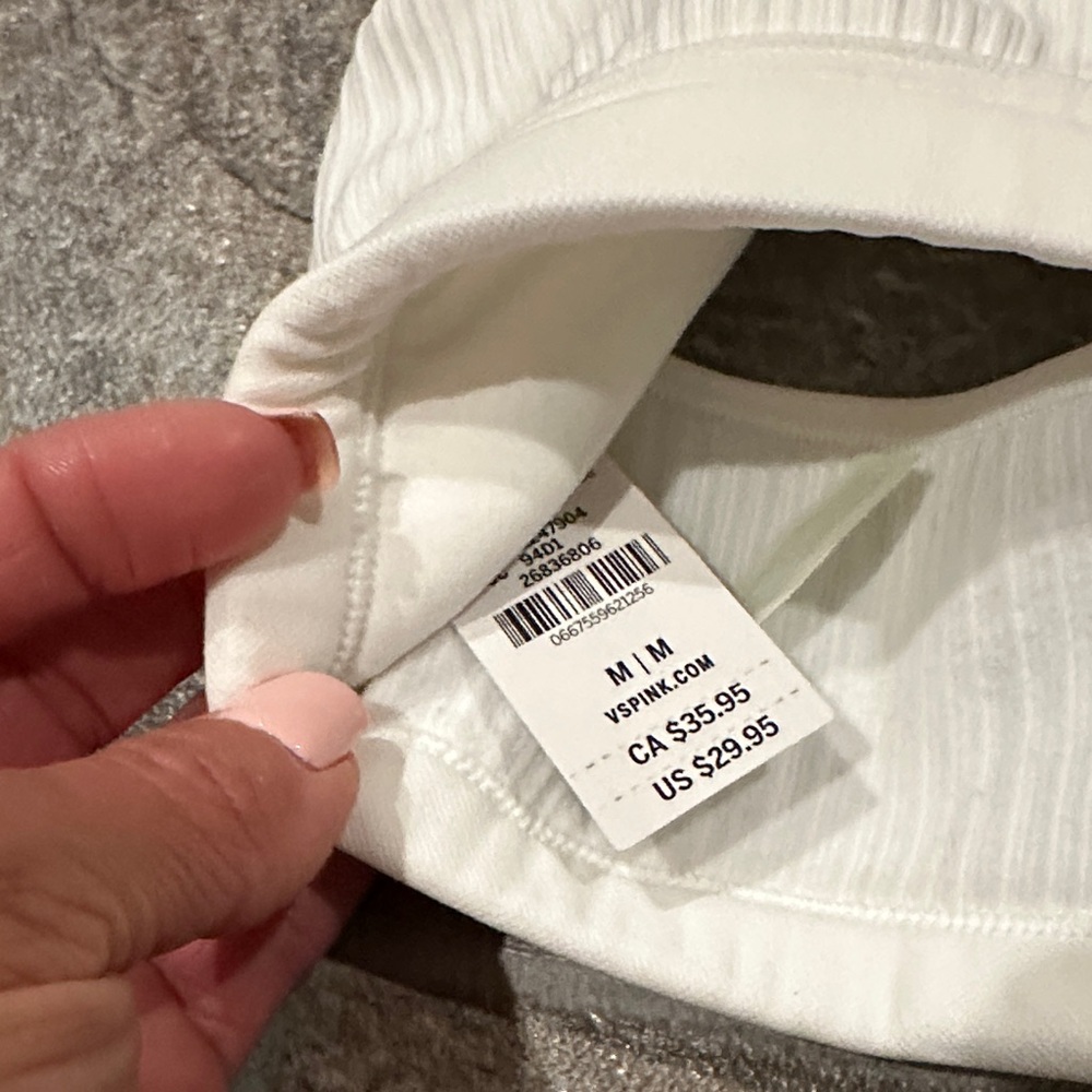 Victoria's Secret White Ribbed Top - Picture 2 of 6